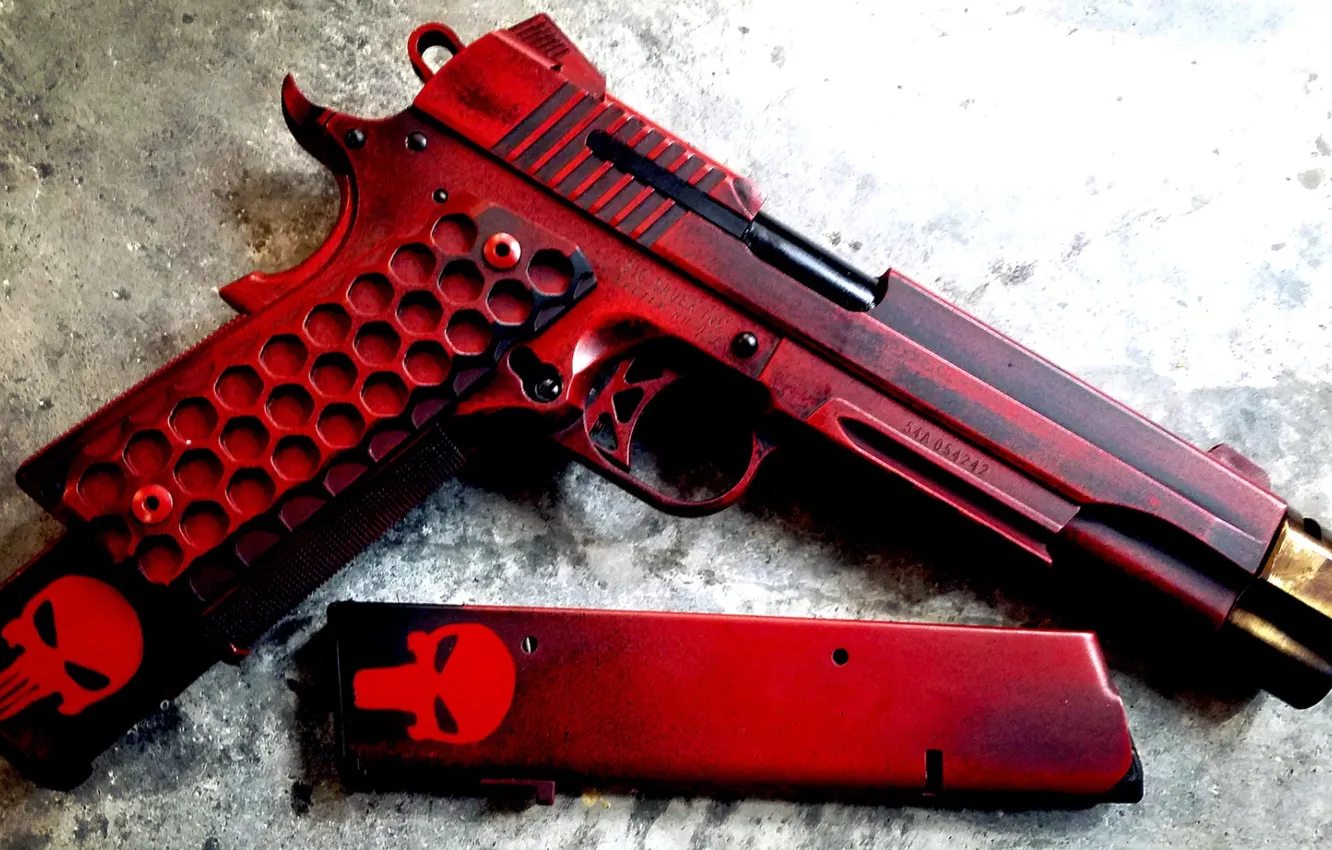 Фото обои пистолет, оружие, gun, pistol, weapon, кастом, custom, M1911