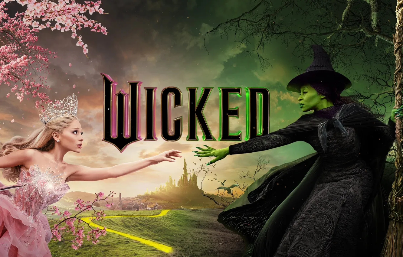Фото обои Movies, Wicked, Ariana Grande, 2024 Movies, Movie poster, Cynthia Erivo
