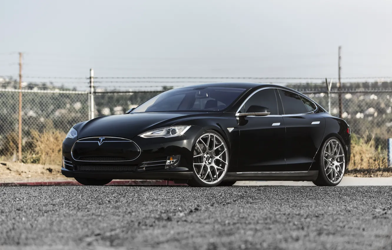 Фото обои Model, Black, Tesla