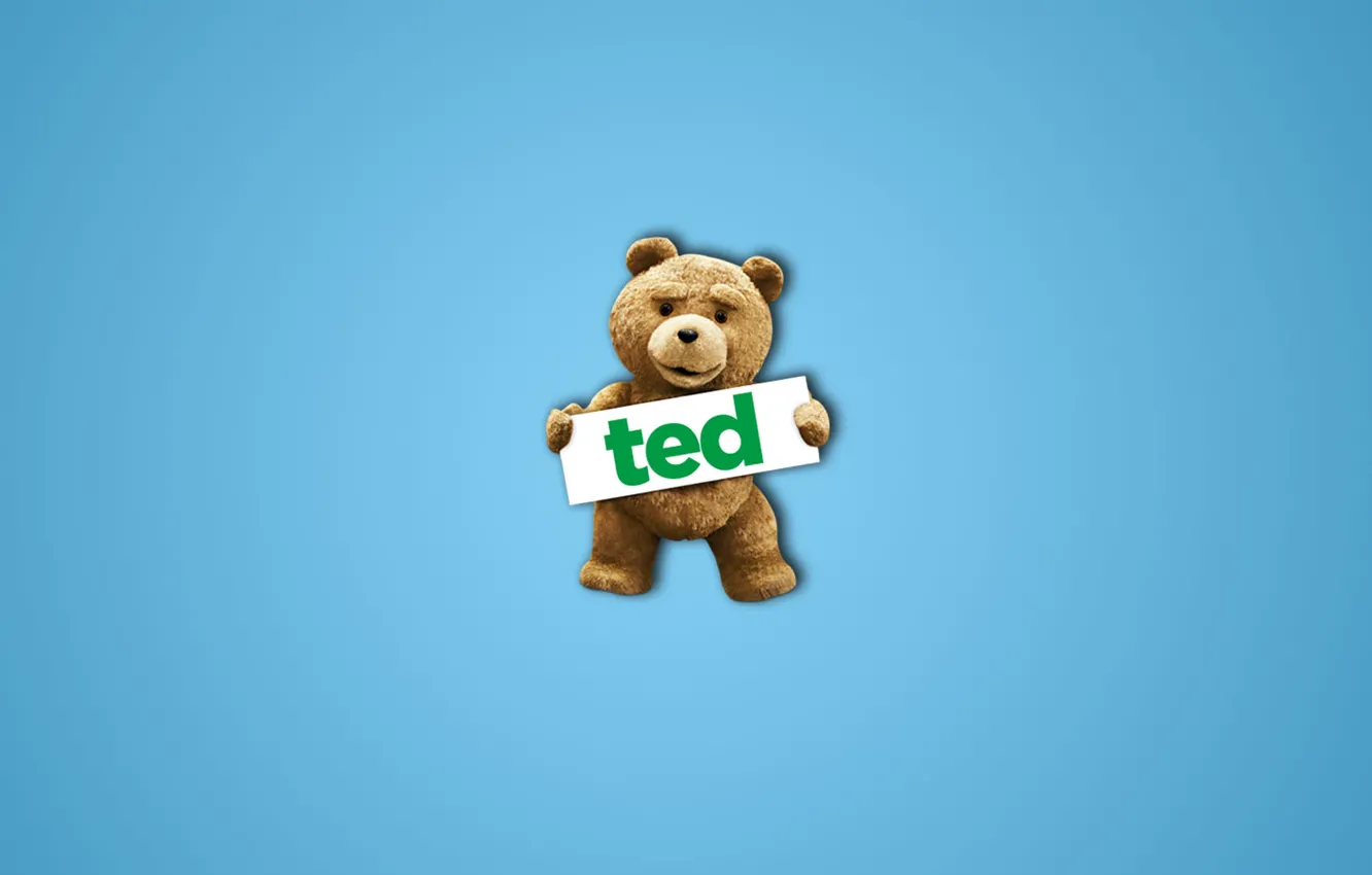 Фото обои фильм, надпись, медведь, TED