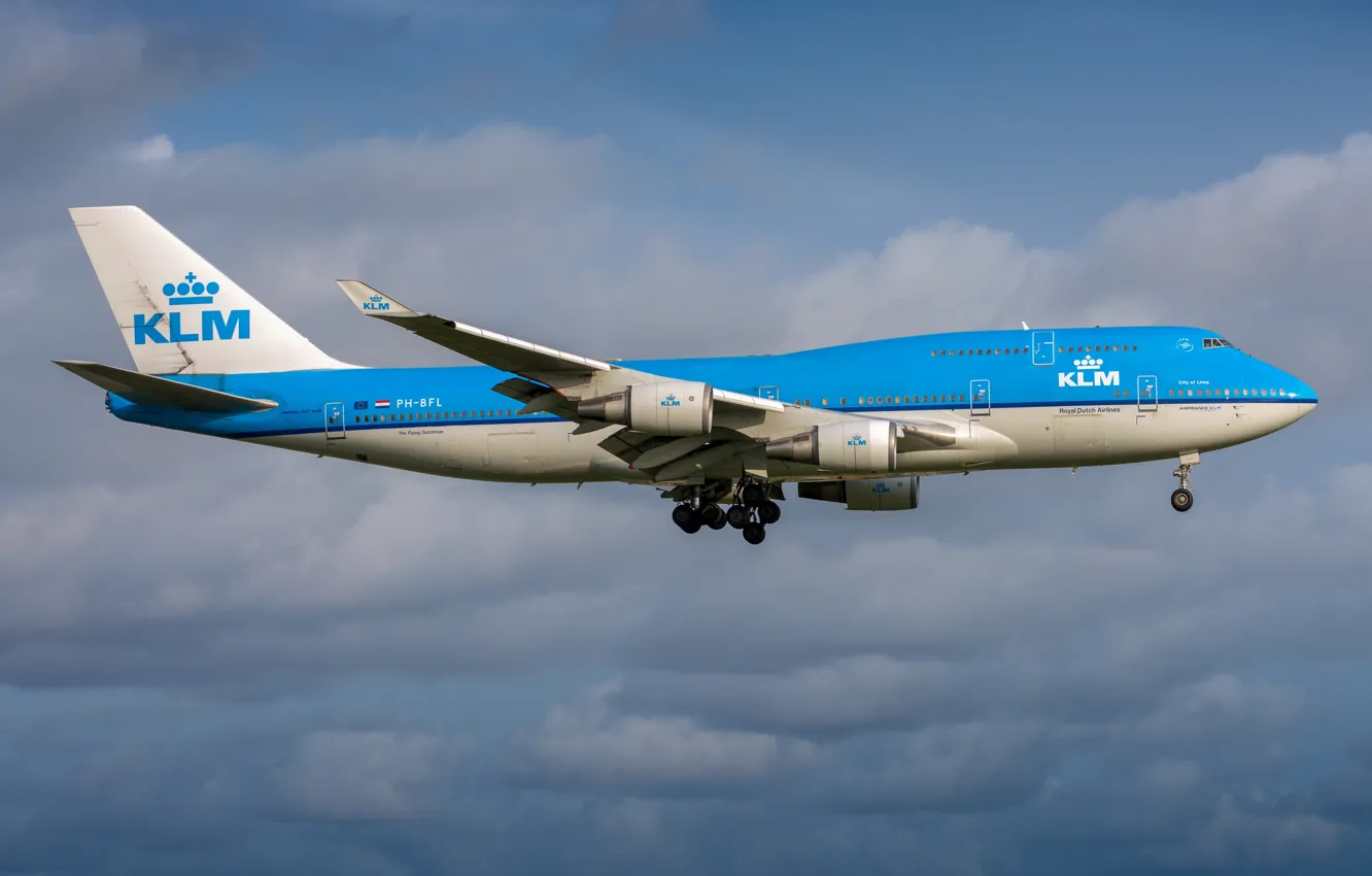 Фото обои Boeing, 747-400, KLM, Royal Dutch Airlines