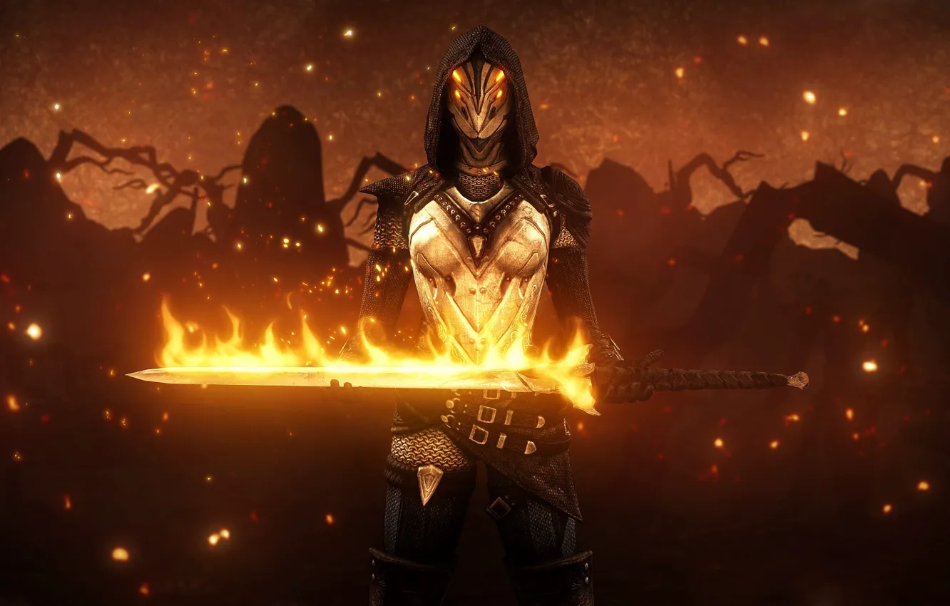 Фото обои девушка, игра, меч, Dark Souls II