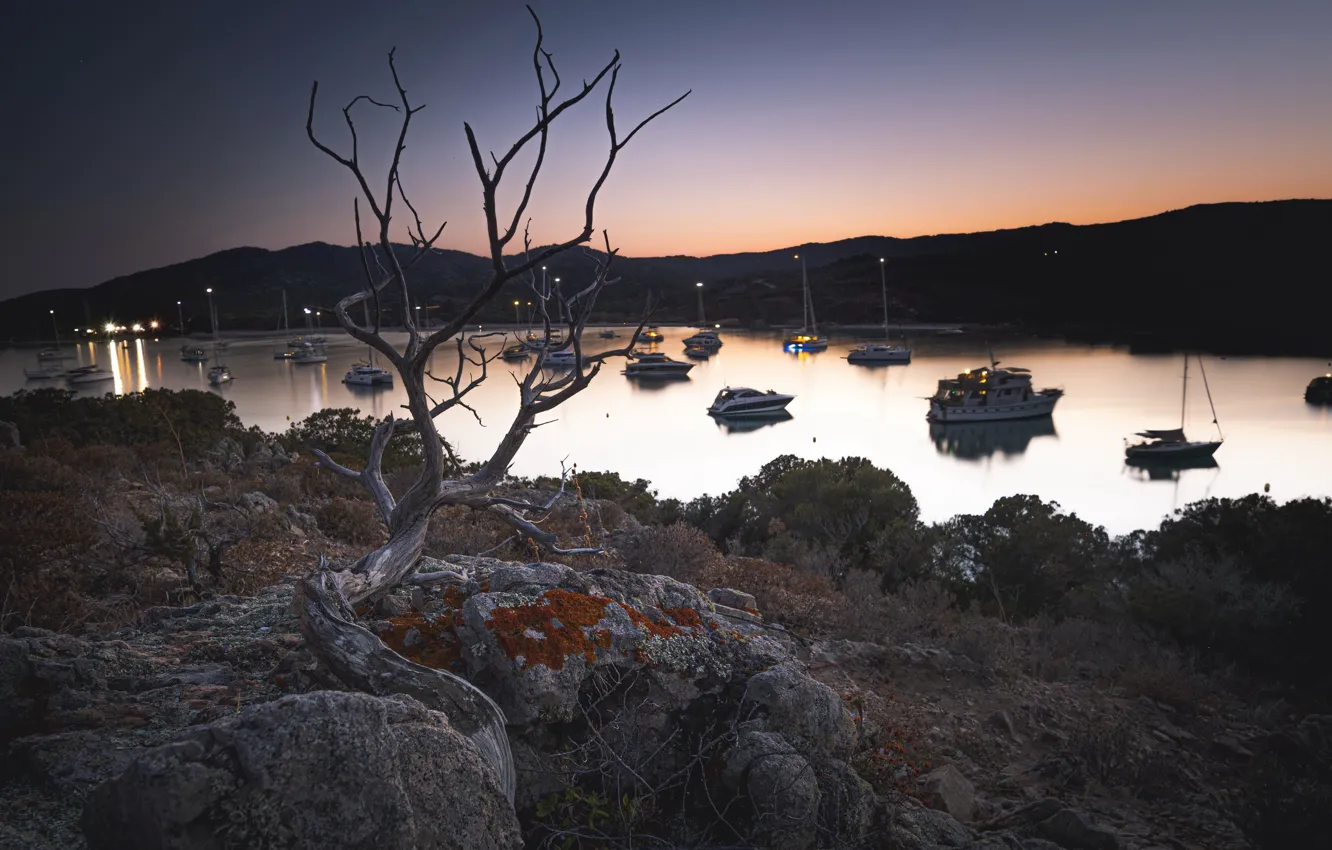 Фото обои природа, лодка, залив