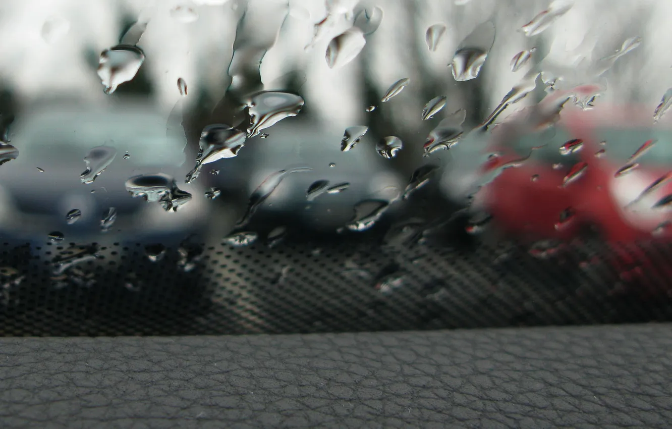 Фото обои стекло, вода, капли, машины, дождь, окно
