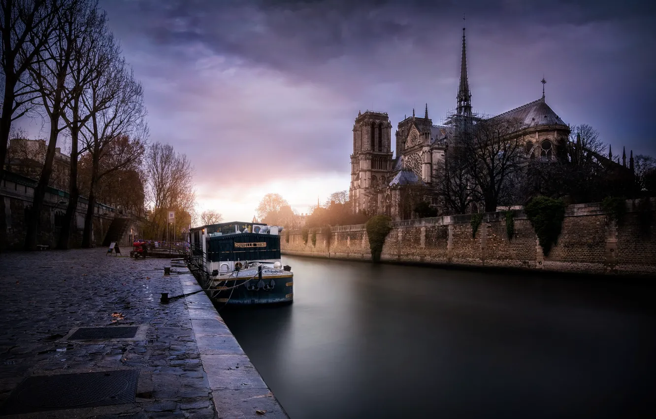 Фото обои paris, notredame, catedral