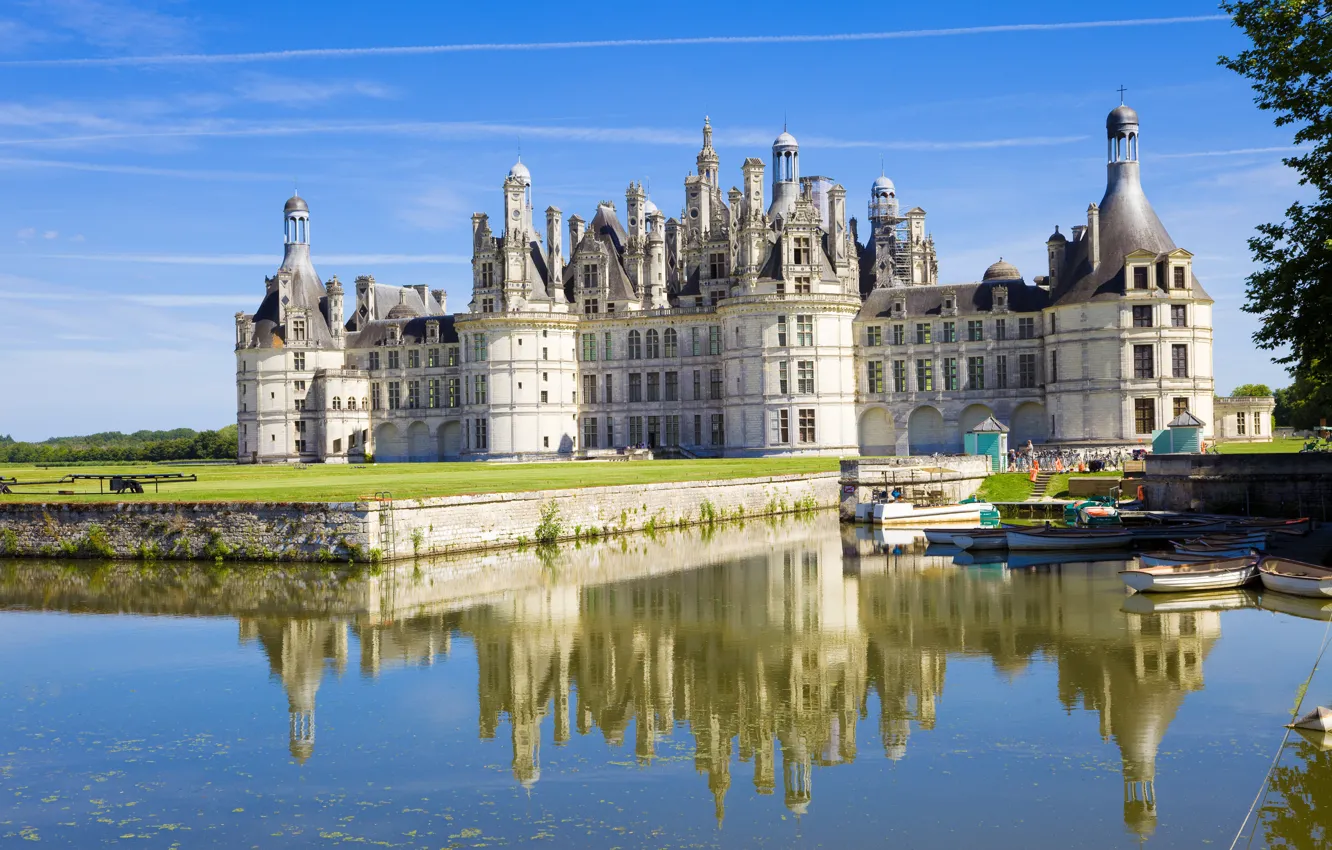 Фото обои замок, Франция, Chateau de Chambord, Шато Шамбор