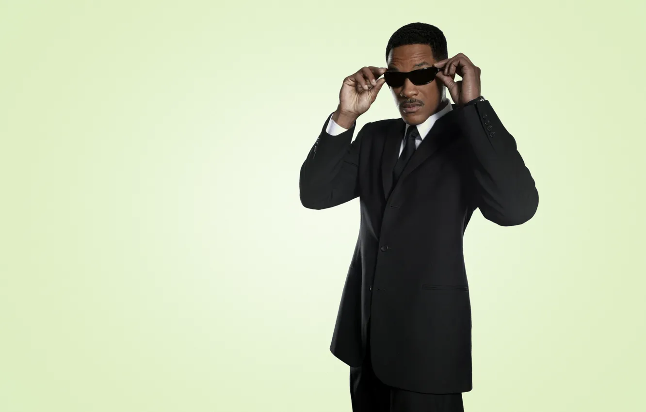 Фото обои очки, Will Smith, Уилл Смит, черный костюм, Men in Black