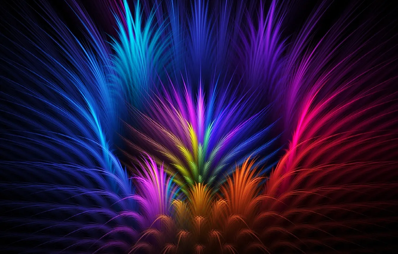 Фото обои colors, abstract, digital art, fractal