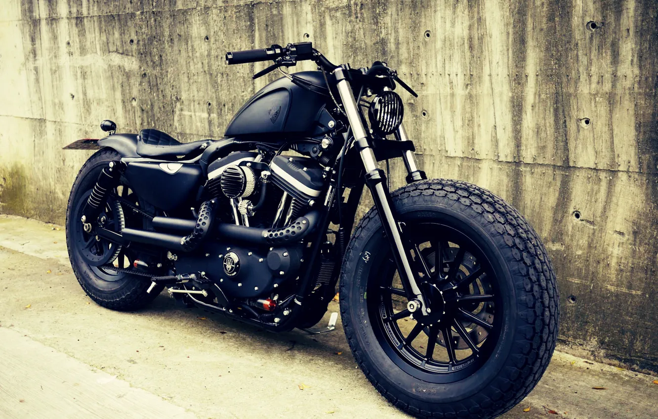 Фото обои Custom, Motorcycle, Bobber