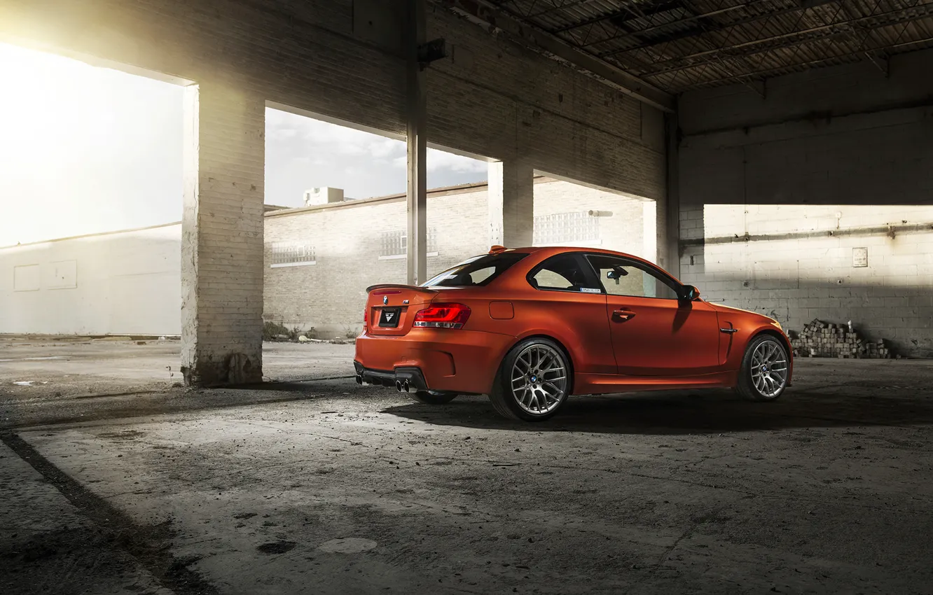 Фото обои бмв, BMW, orange, 1 серия, E82