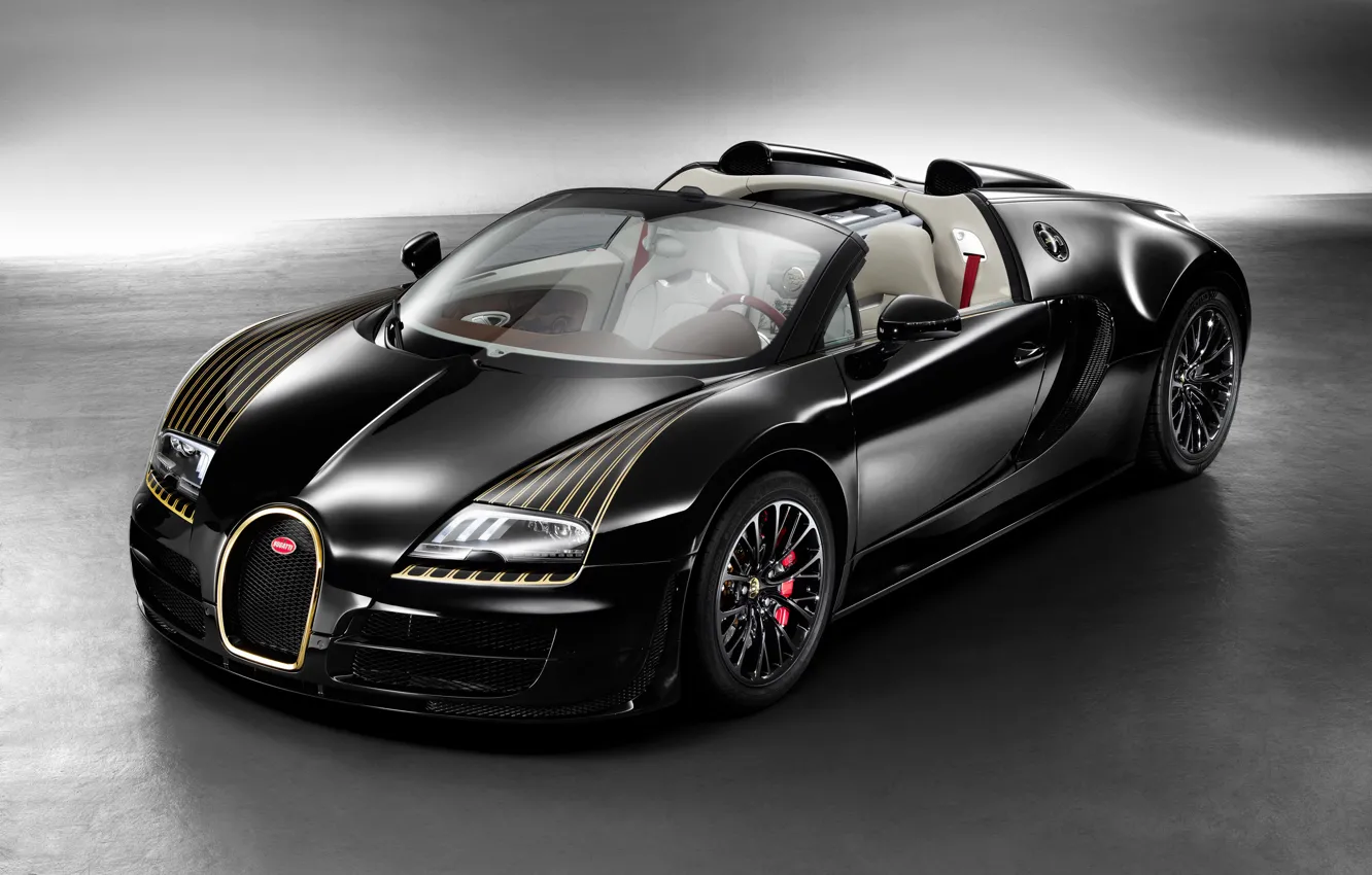 Фото обои Bugatti Veyron, W16, Black Bess