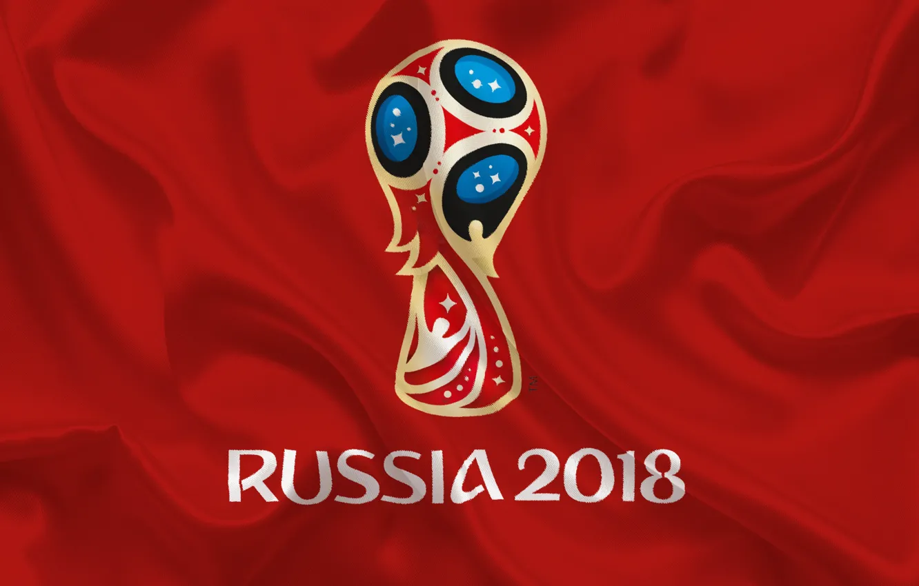 Фото обои sport, logo, Russia, football, soccer, World Cup, FIFA, red background