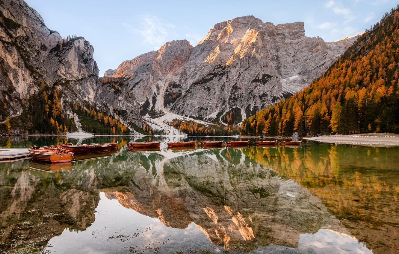 Фото обои горы, природа, озеро