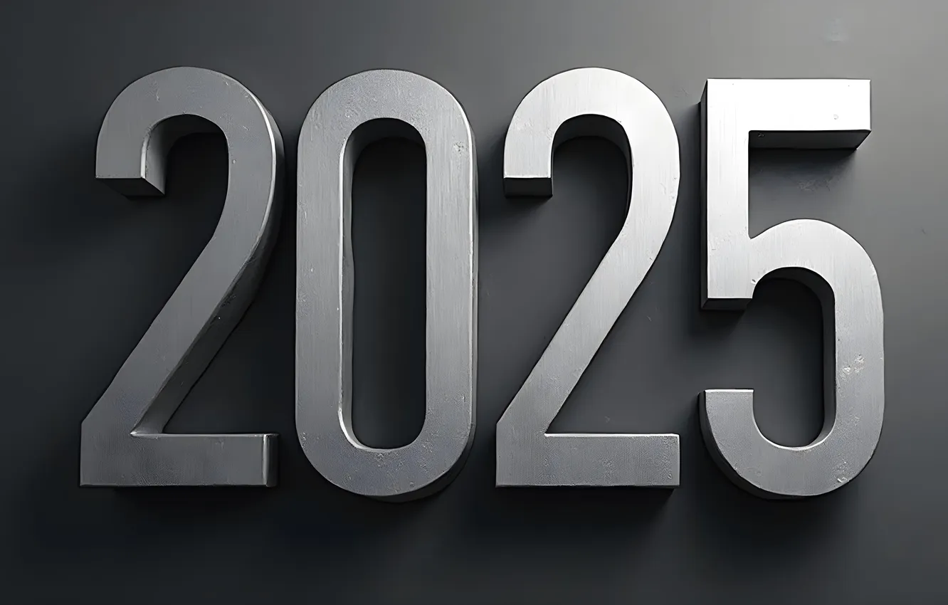 Фото обои новый год, цифры, 2025