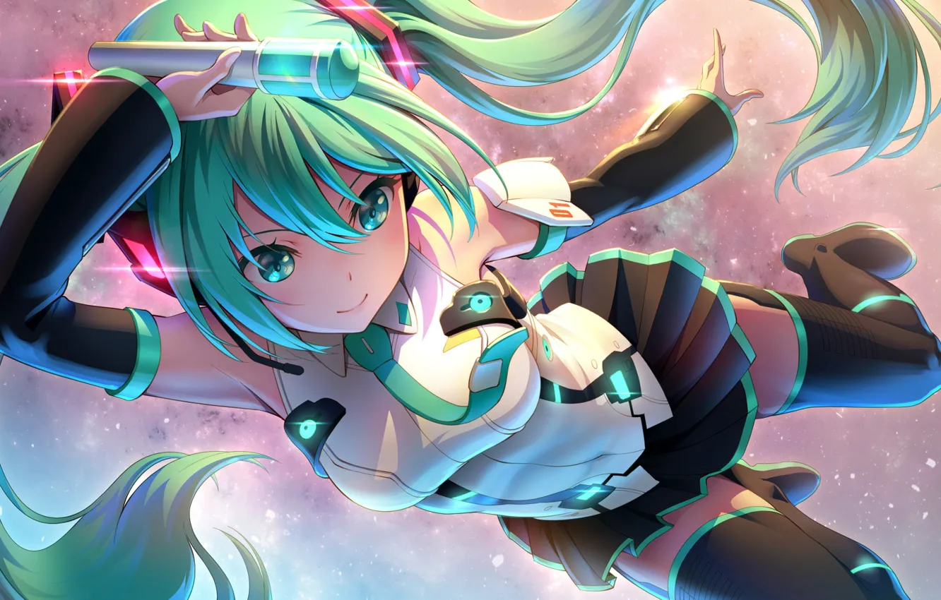 Фото обои vocaloid, hatsune miku, pinakes