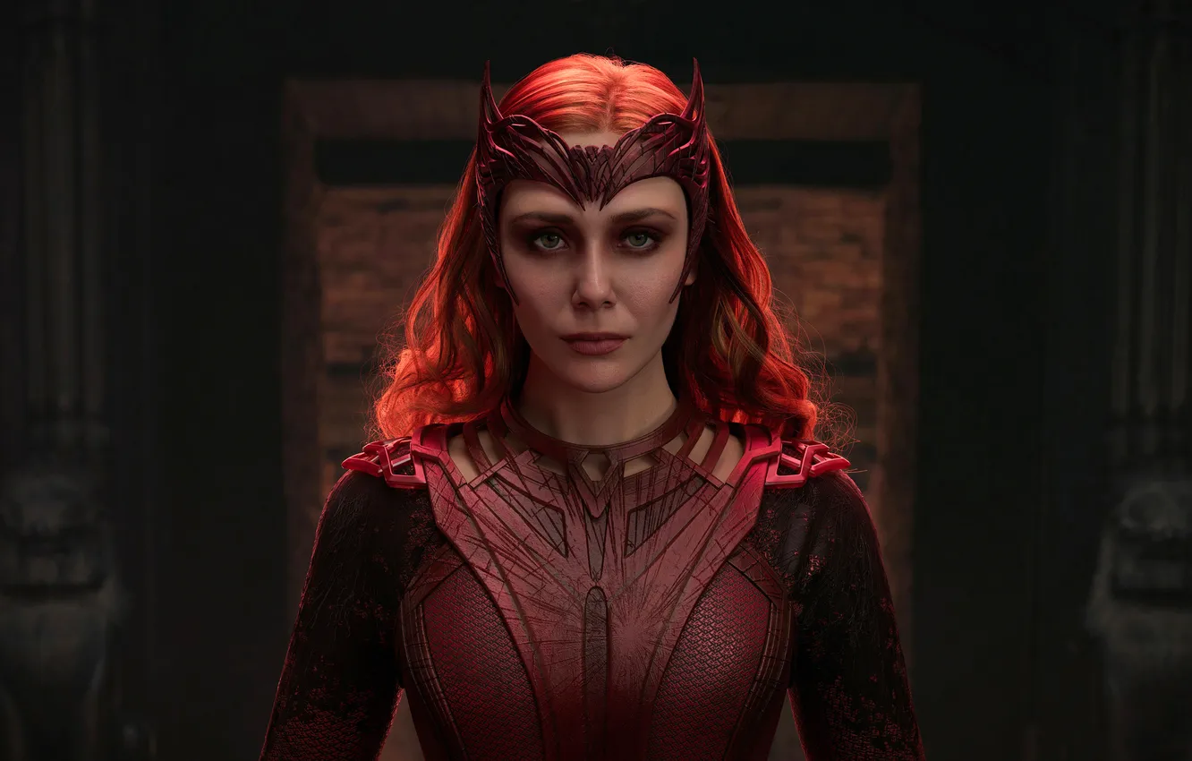 Фото обои комикс, MARVEL, Scarlet Witch, Elizabeth Olsen, Элизабет Олсен, Wanda Maximoff, Doctor Strange in the Multiverse …