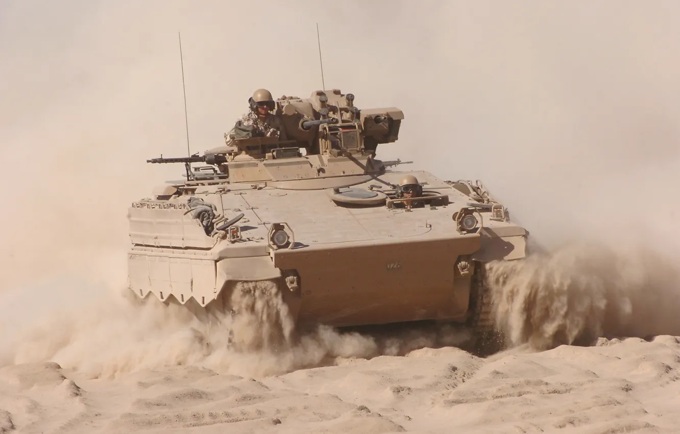 Фото обои песок, машина, пыль, боевая, пехоты, Marder, «Marder»