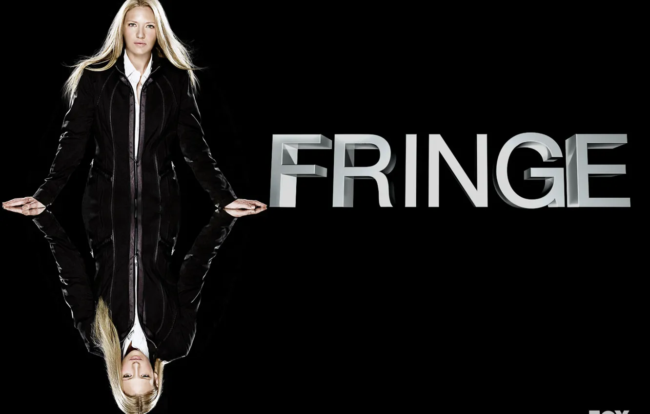 Фото обои сериал, Грань, Anna Torv, Фильмы, главная актриса сериала, на черном фоне