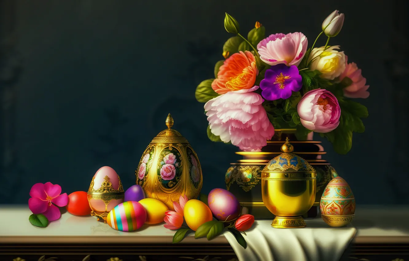 Фото обои яйца, Пасха, натюрморт, Easter, stilllife