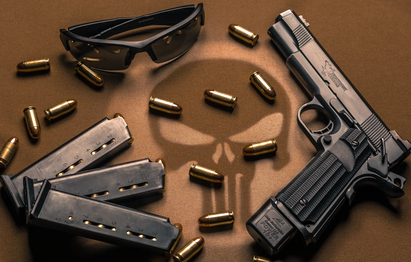 Фото обои пистолет, оружие, патроны, магазины, 9mm, полуавтоматический, Nighthawk Custom