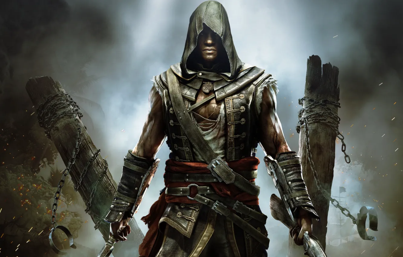Фото обои пират, assassin, Assassin's Creed IV: Black Flag, Крик Свободы, Adewale, Адеваль