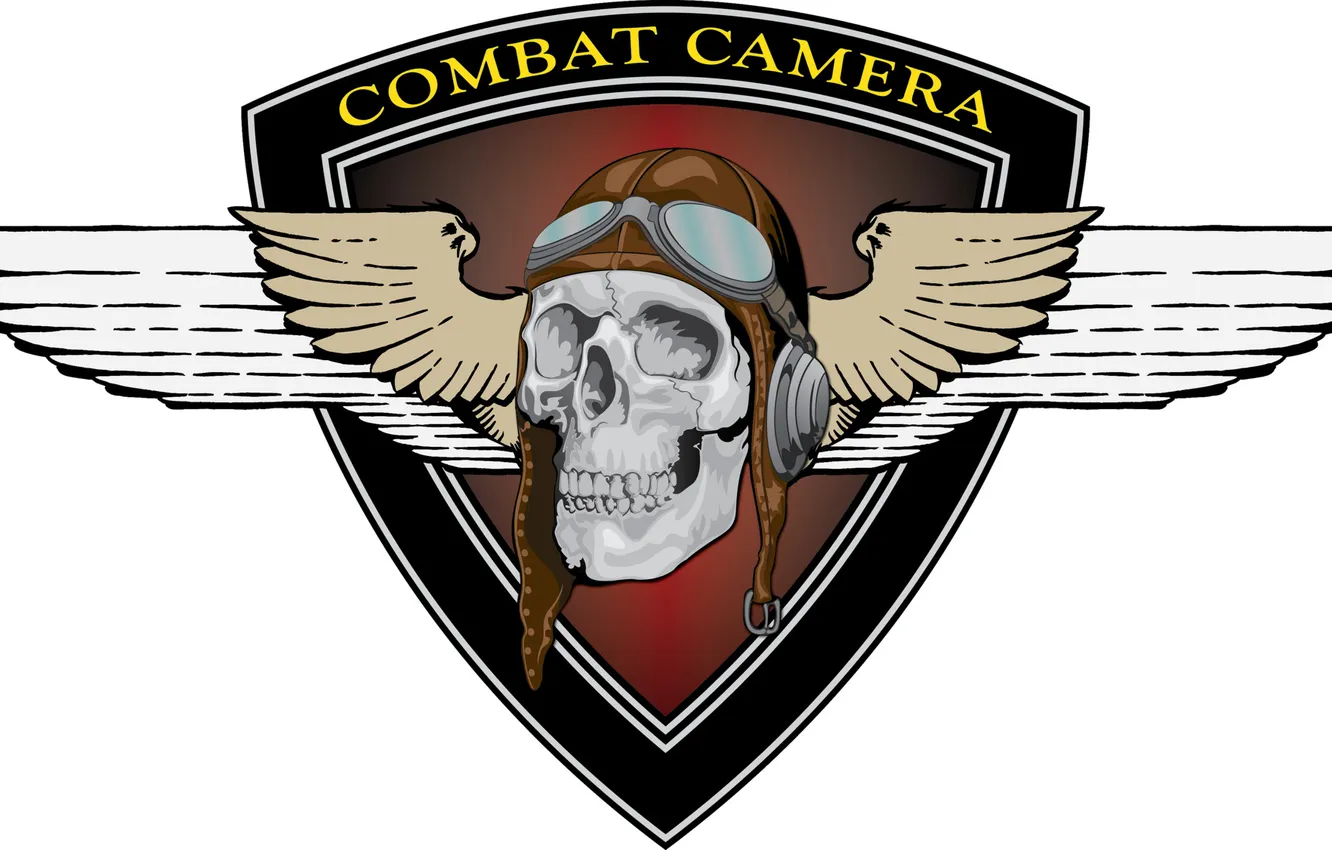 Фото обои череп, логотип, эмблема, Combat Camera