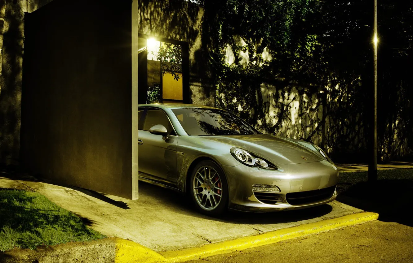 Фото обои улица, гараж, Porsche