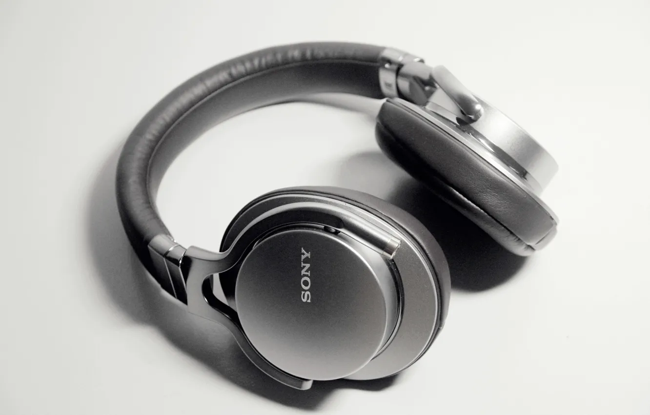 Фото обои white, black, sony, headphone, MDR-1A, prestige