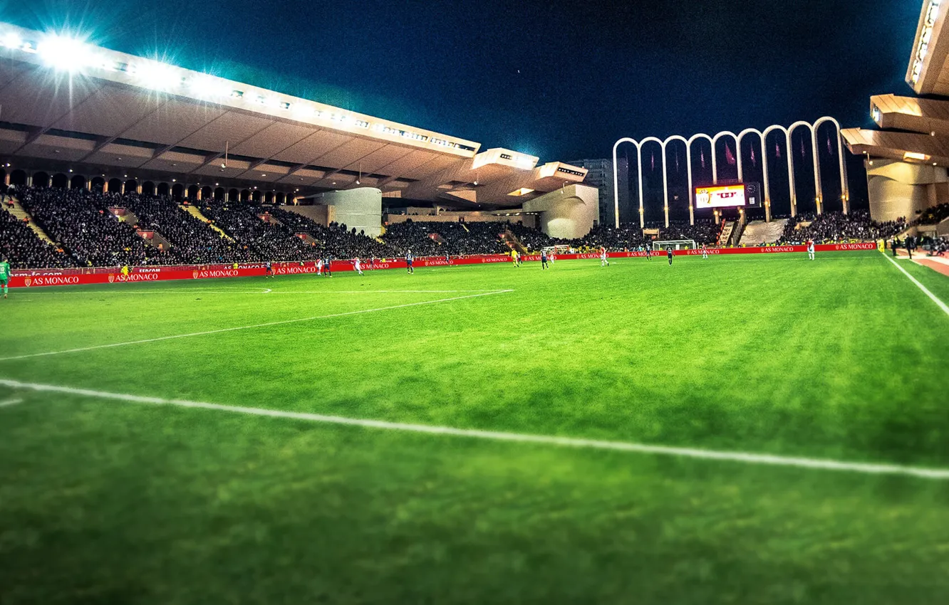 Фото обои wallpaper, sport, game, stadium, football, match, players, AS Monaco FC