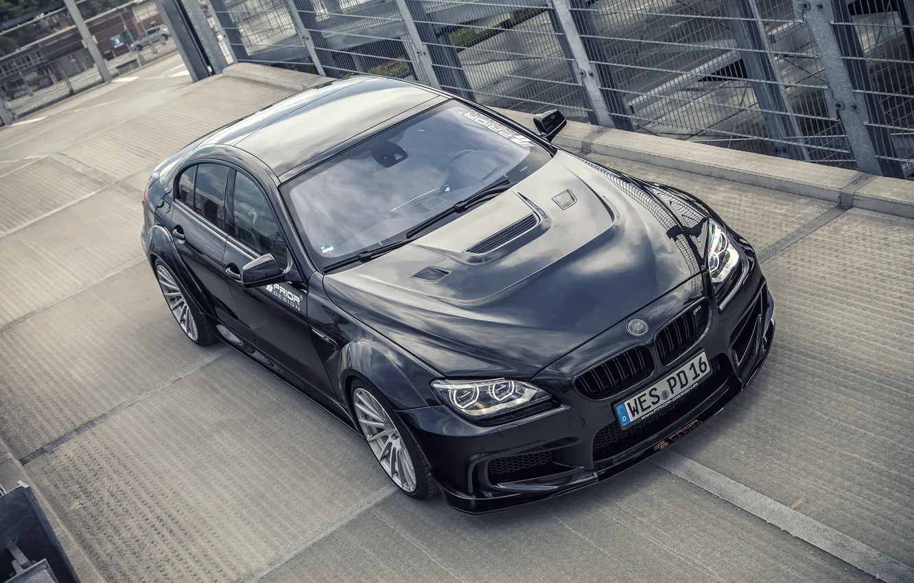 Фото обои BMW, Front, Grey, BMW M6, Prior Design