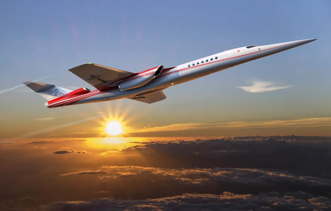 Фото обои концепт, Boeing, Боинг, Aerion AS2, supersonic business jet, сверхзвуковой бизнес-джет