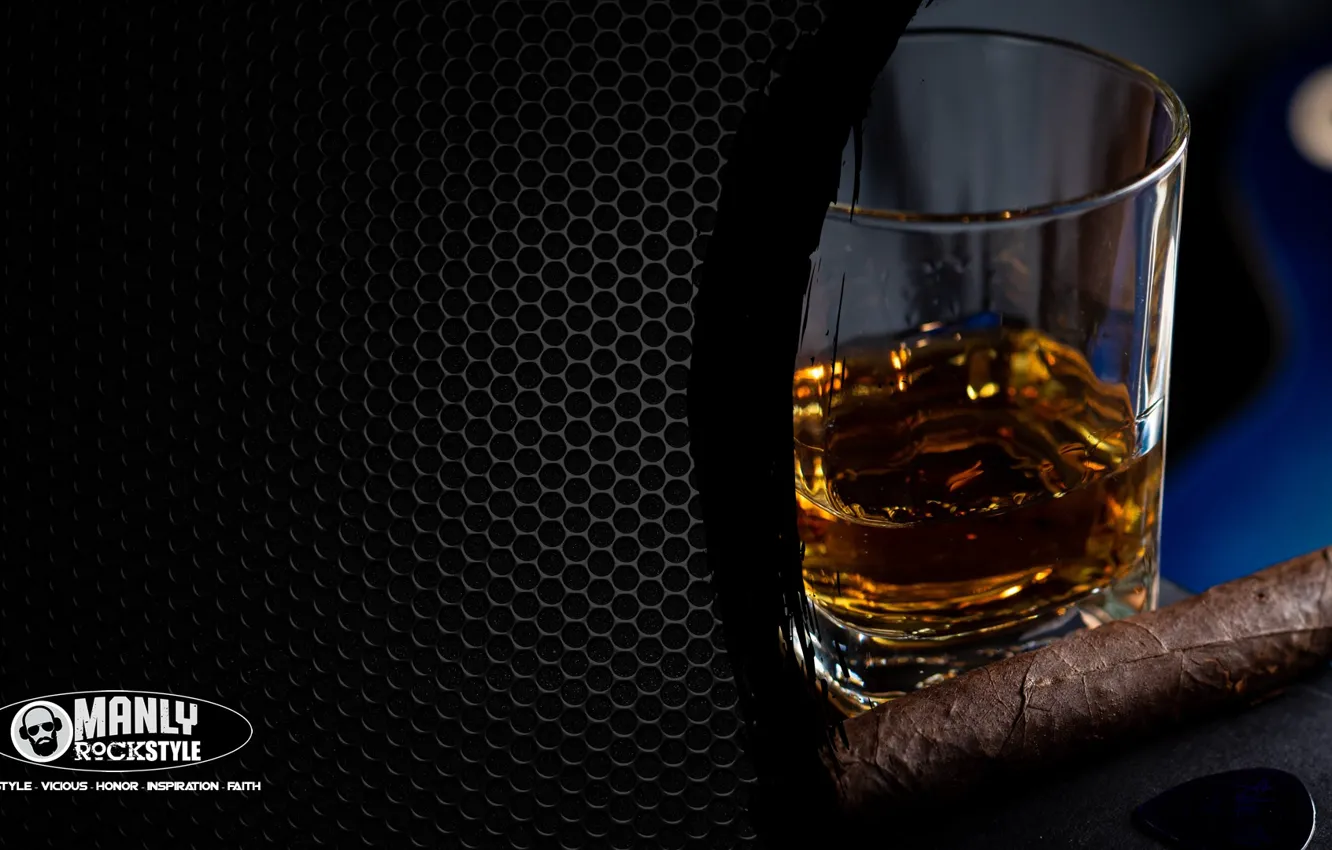 Фото обои whiskey, drink, cigar