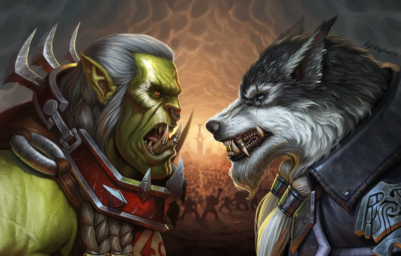 Фото обои Blizzard, Art, WarCraft, Illustration, Fanart, Characters, Game Art, Greymane