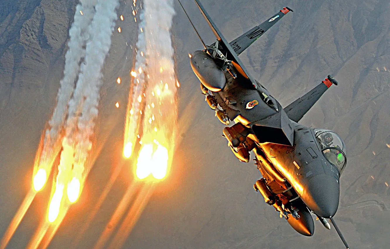Фото обои самолет, Airstrike, авиаудар