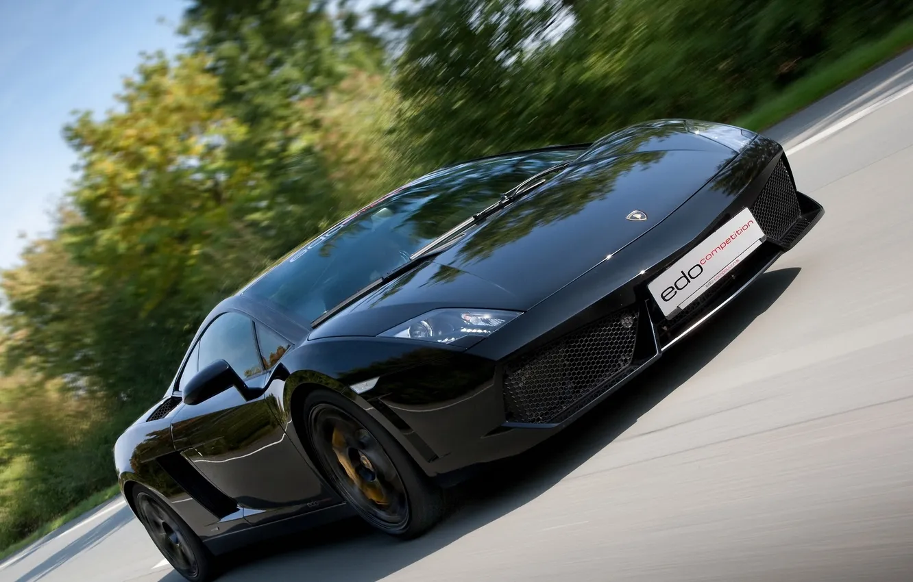 Фото обои дорога, движение, ламборгини, edo competition, галлардо, лп600, lamborghini gallardo lp600