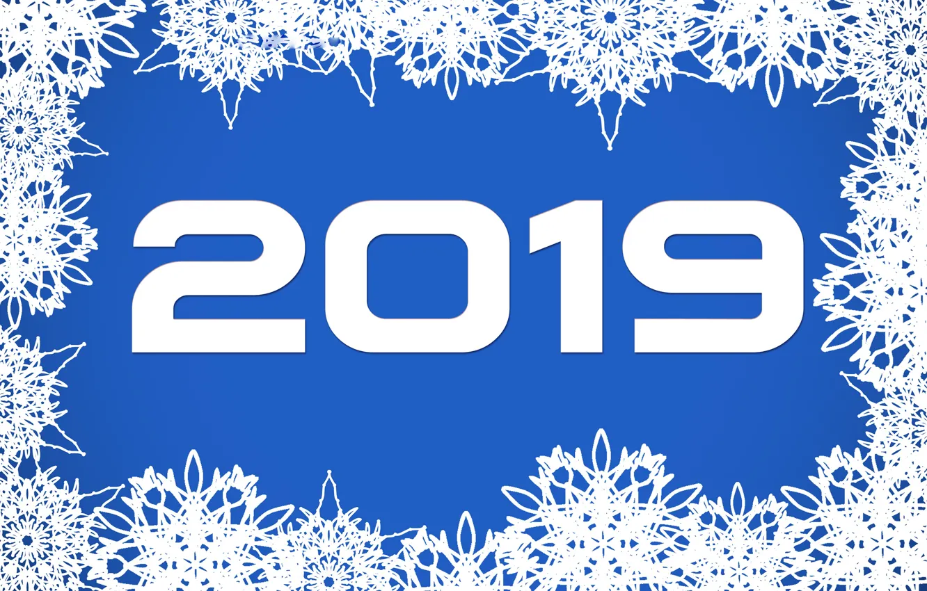 Фото обои синий, фон, узоры, Новый год, 2019