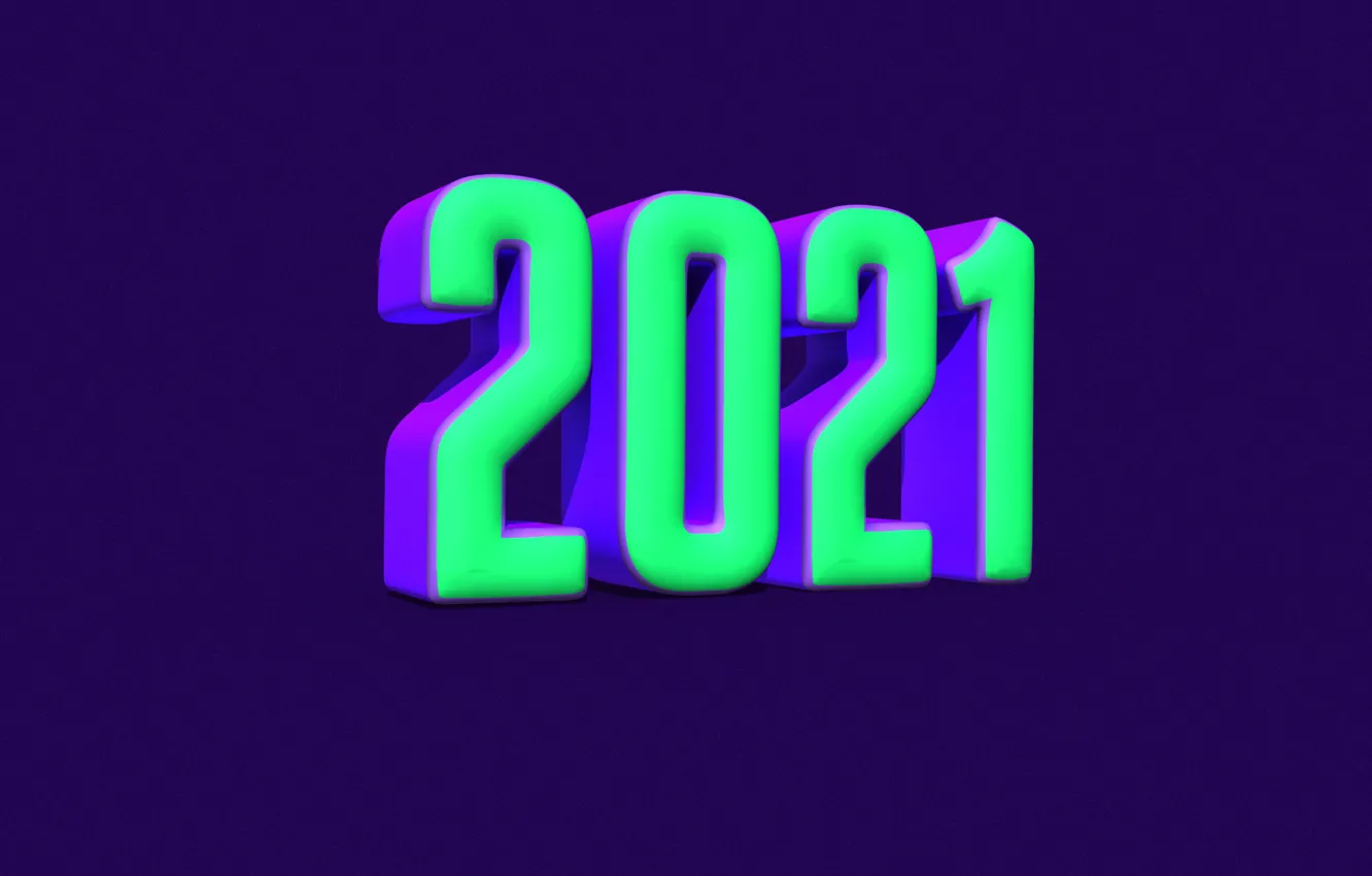Фото обои green, new year, render, 2021