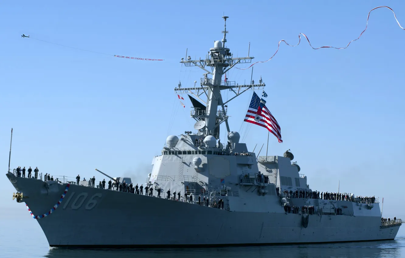 Фото обои ВМС США, USS Stockdale, DDG-106, эсминец УРО