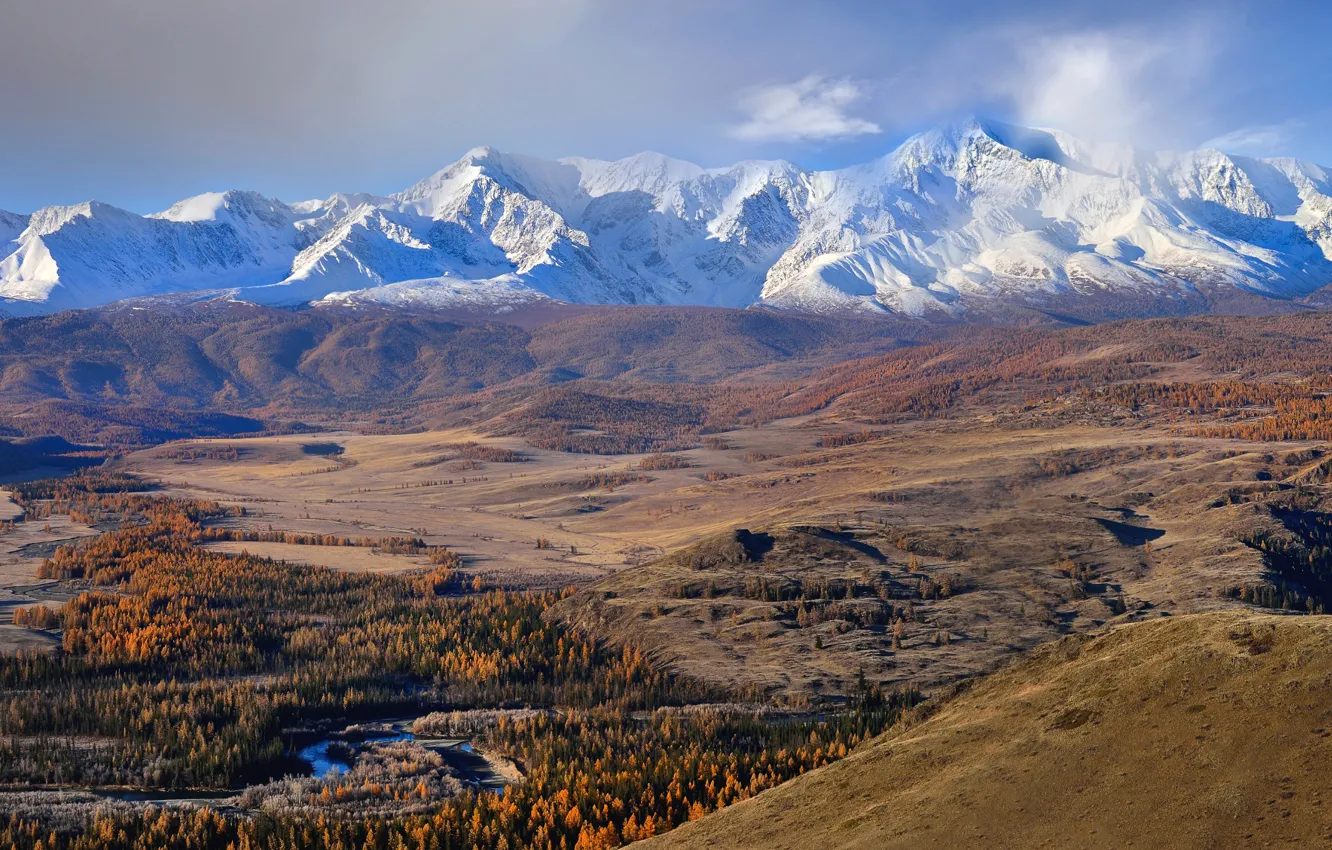Фото обои осень, горы, Алтай