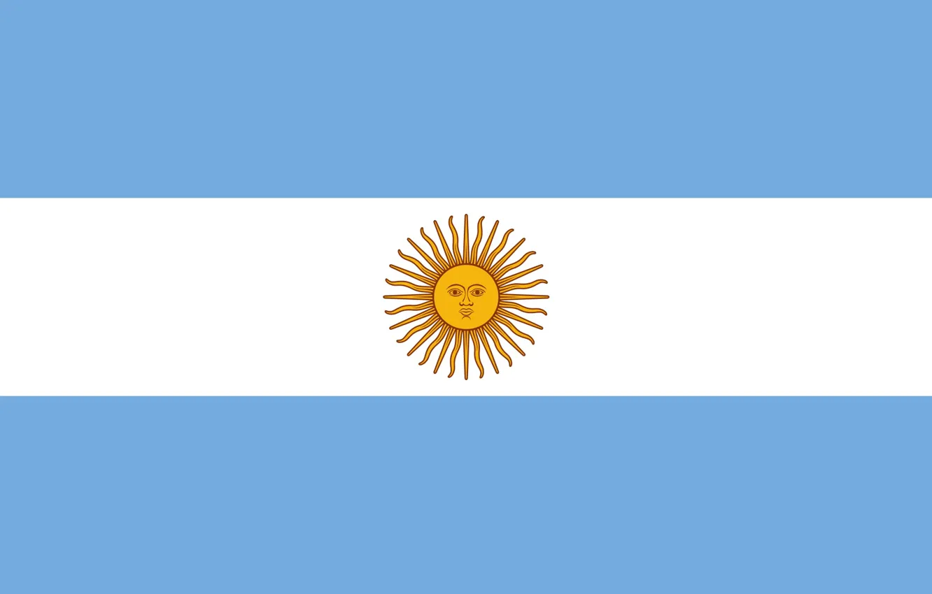 Фото обои white, blue, Argentina, sun, flag