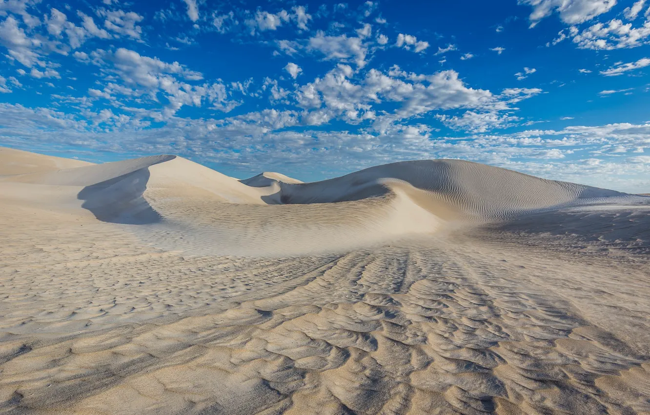 Фото обои песок, небо, пейзаж, природа, пустыня, красота