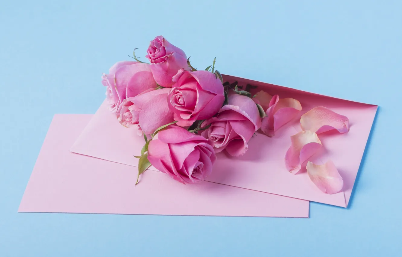 Фото обои цветы, розы, розовые, pink, flowers, beautiful, romantic, letter