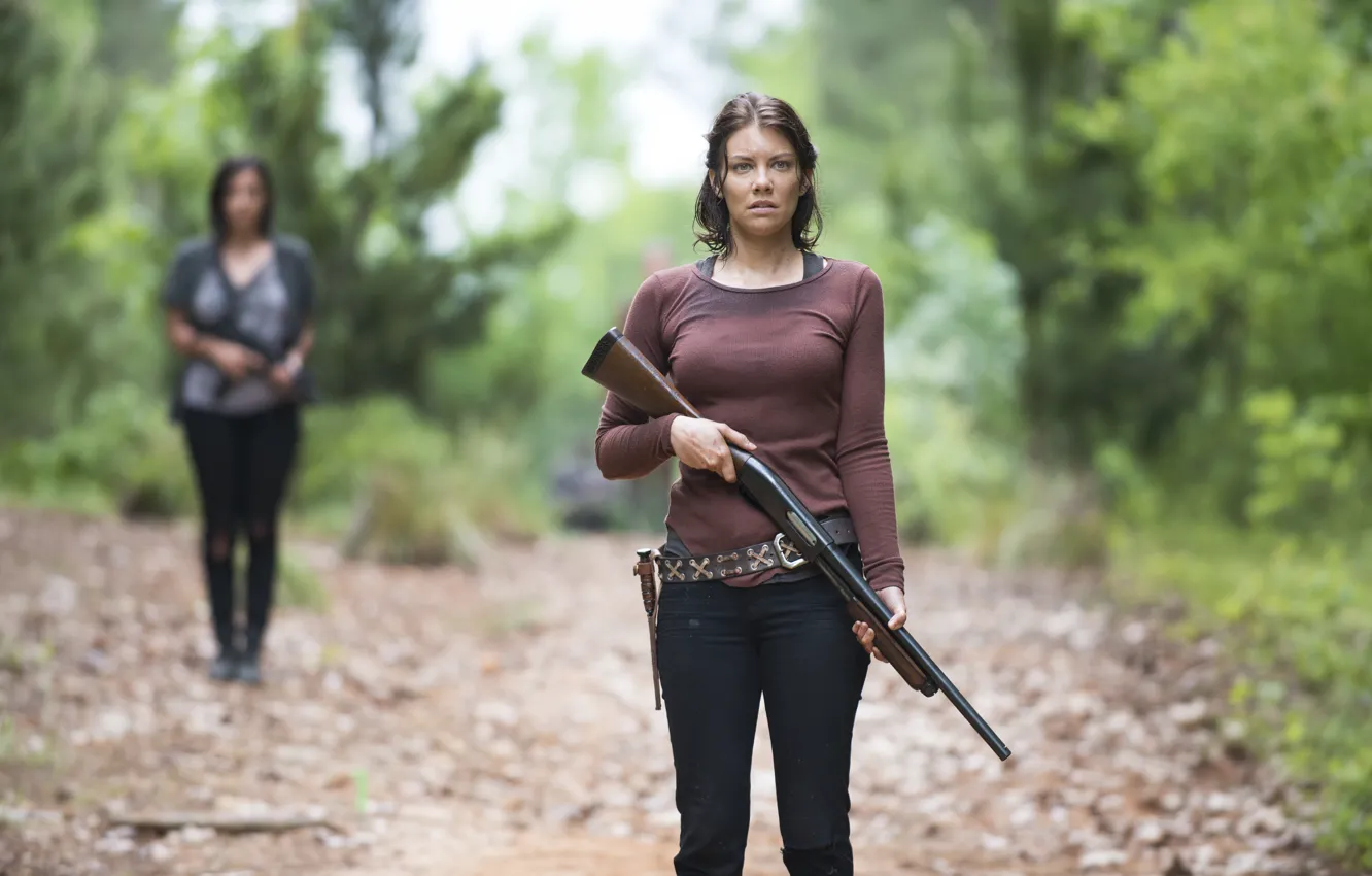 Фото обои взгляд, Maggie, The Walking Dead, Ходячие мертвецы, Lauren Cohan