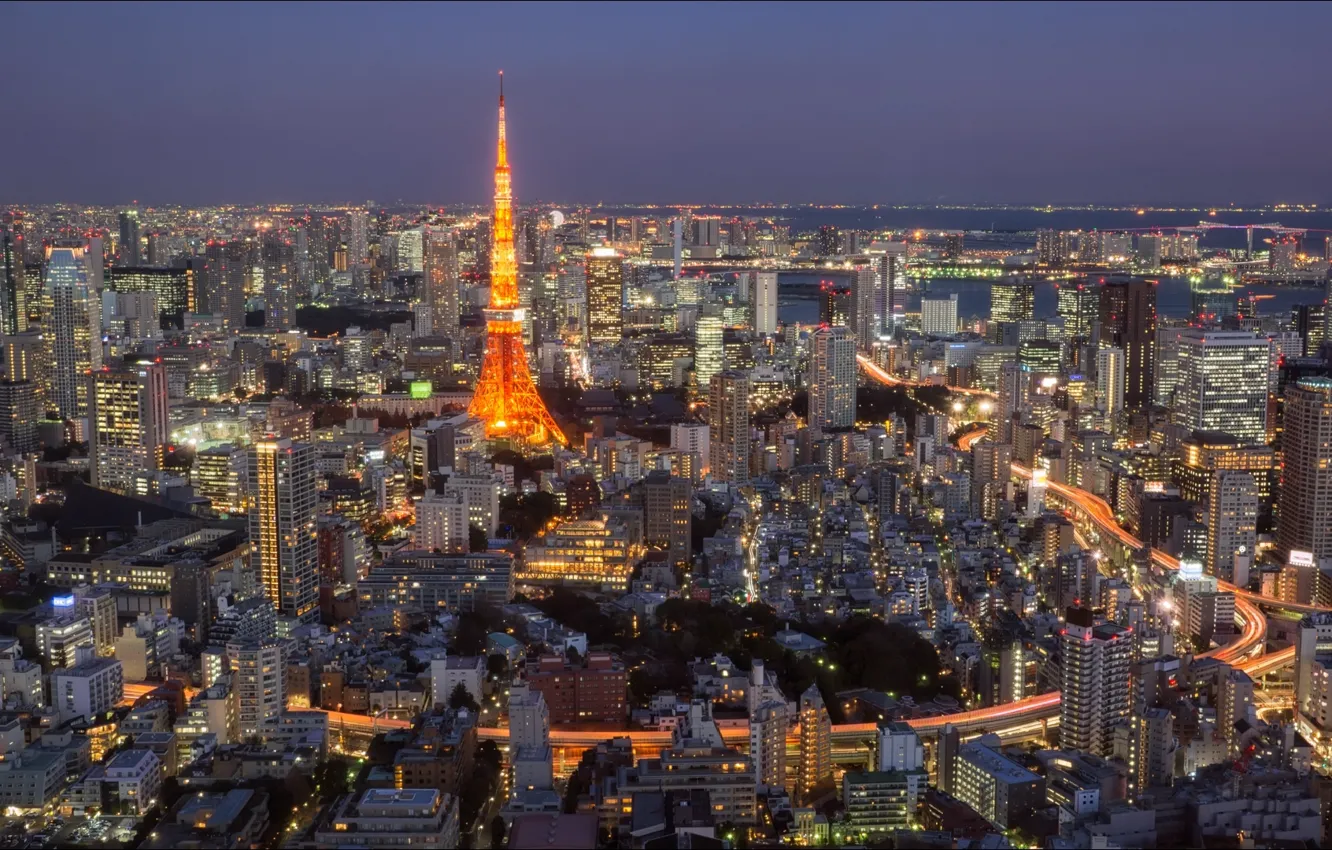 Фото обои city, Токио, Tokyo, night