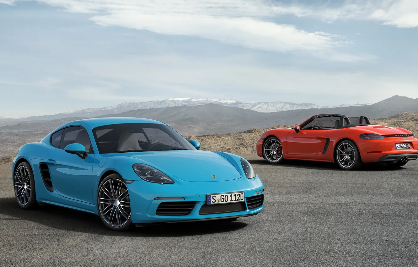Фото обои Porsche, Cayman, порше, кайман, 718