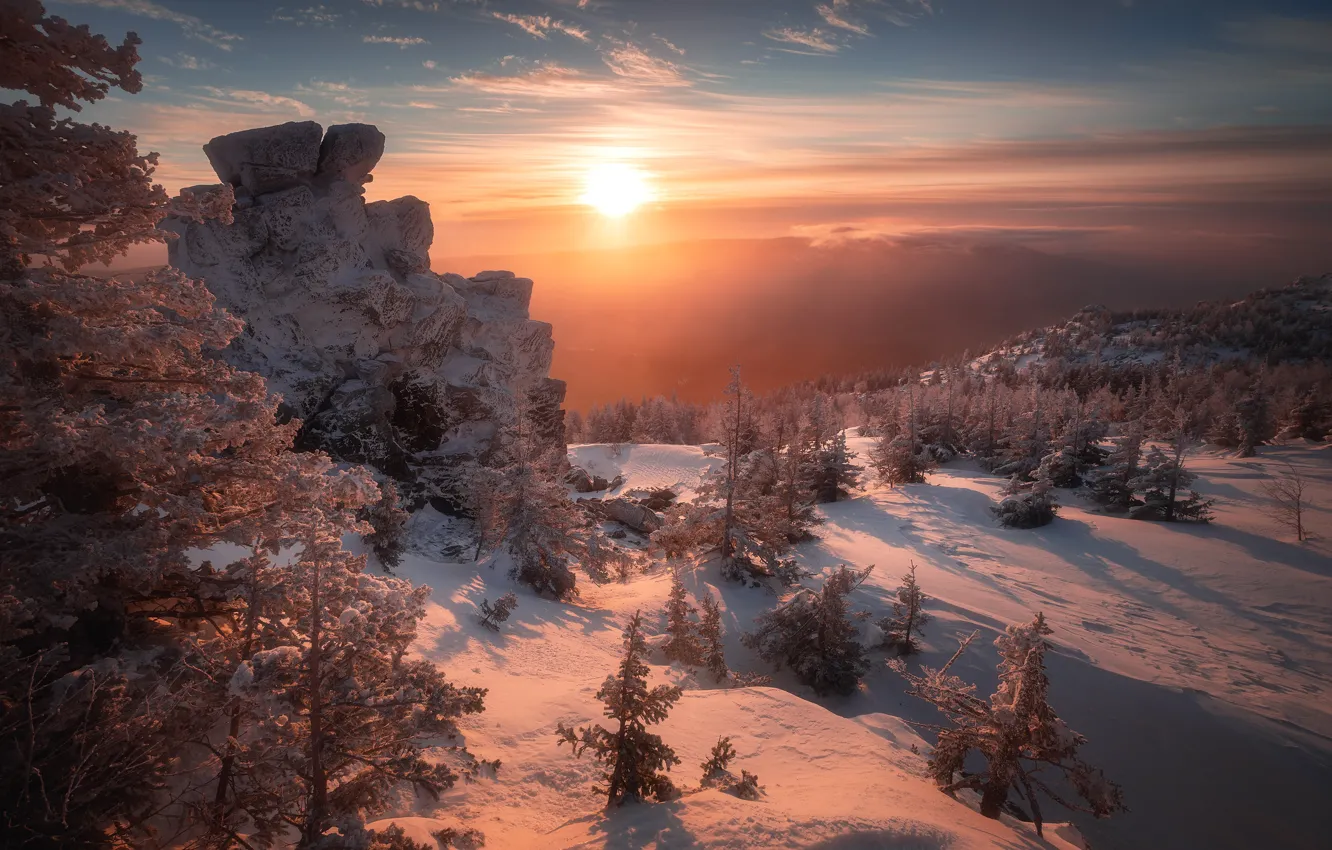 горы в крыму зимой