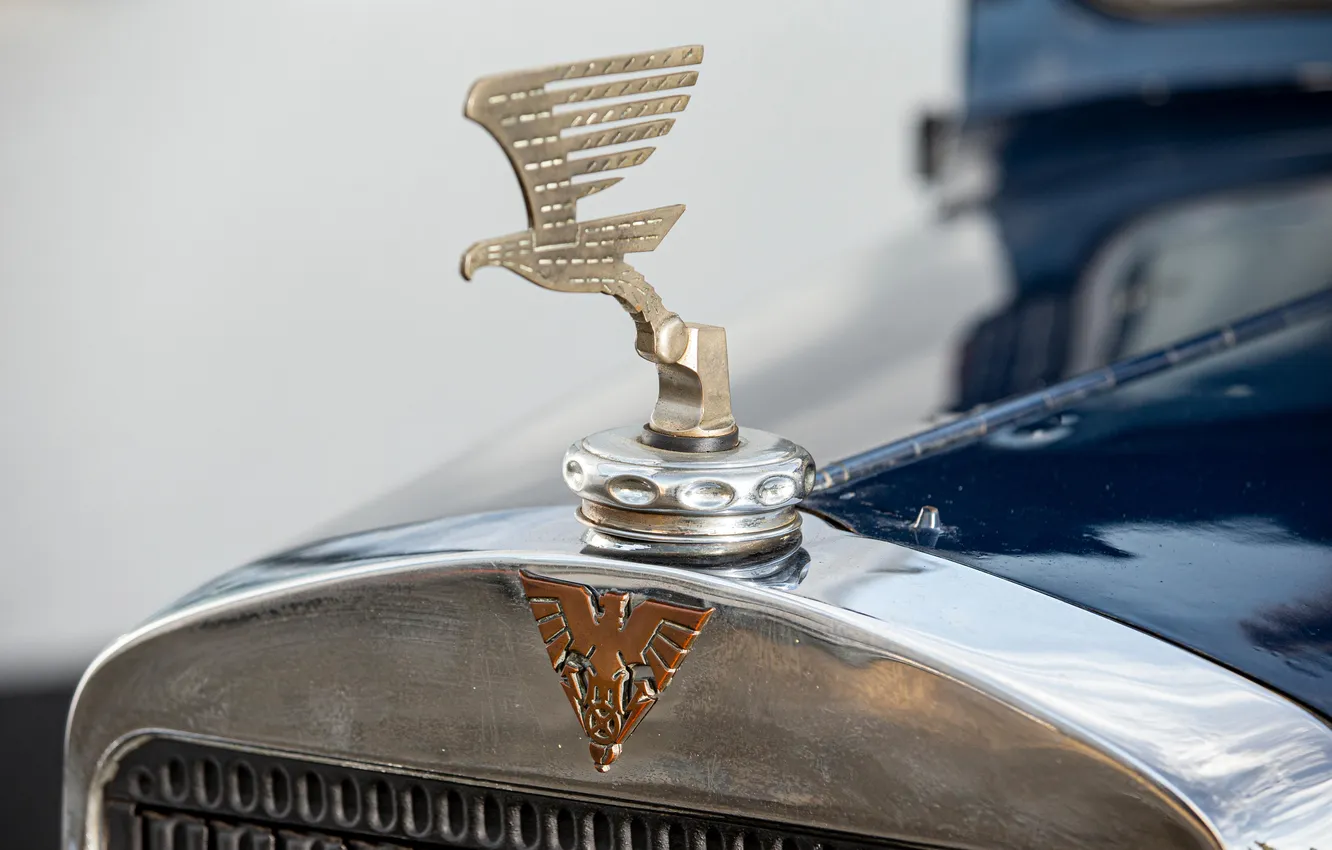 Фото обои орел, ретро автомобили, шильдик, Limousine, retro cars, Adler, часть автомобиля, 1931–34