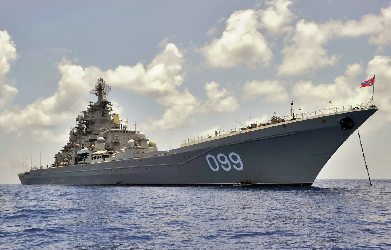 Фото обои крейсер, атомный, Петр Великий