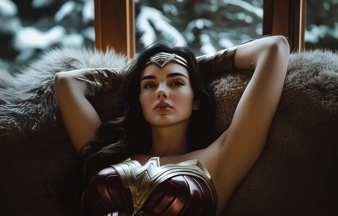 Фото обои woman, cozy, wonder