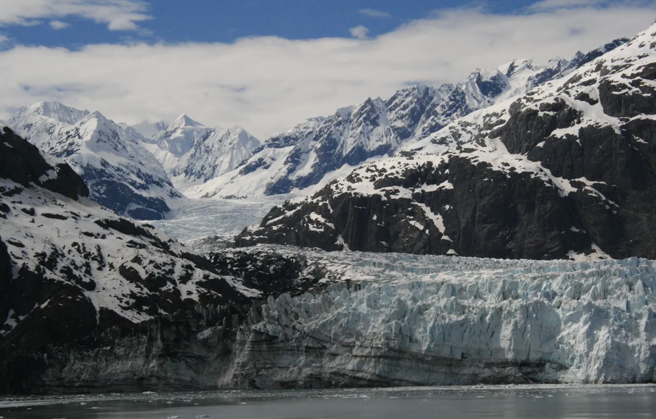 Фото обои Alaska, Ice, Glacier, Bay